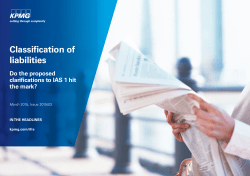 In the Headlines &ndash; Classification of liabilities, March 2015, Issue