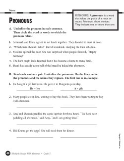 pronouns - Scholastic
