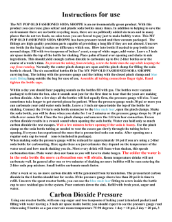 Instructions for use - My Pop Soda