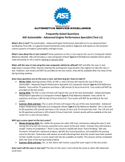 Frequently Asked Questions ASE Automobile