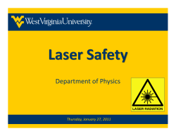Laser Safety - WVU Physics