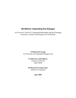 G8 Reform: Expanding the Dialogue