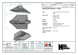 Hulk H110 Spec Sheet - Anchoring Rope and Rigging