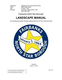 Landscape Manual - Fairbanks North Star Borough