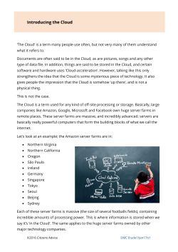 Introducing the cloud