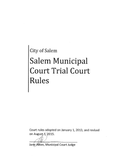 Municipal Court Trial Court Rules