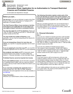 Application for an Authorization to Transport Restricted Firearms