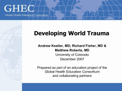 Developing World Trauma - Consortium of Universities for Global