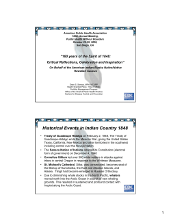 Historical Events in Indian Country 1848