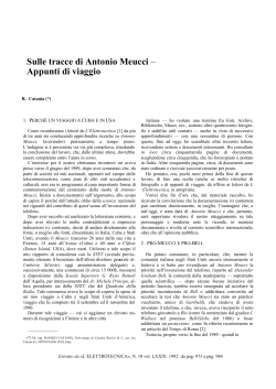 Sulle tracce di Antonio Meucci