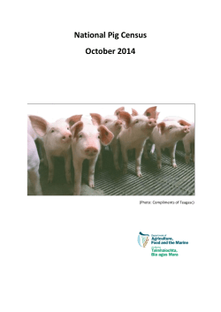 National Pig Census 2014 - Department of Agriculture