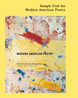 Poetry Sample Unit - The Great Books Foundation