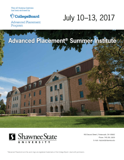 APSI Program Information Packet