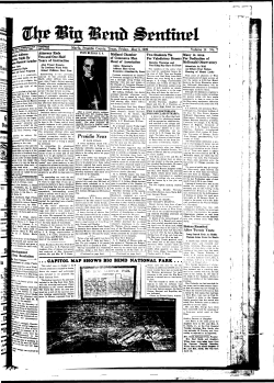 Presidio News CAPITOL MAP SHOWS BIG BEND NATIONAL