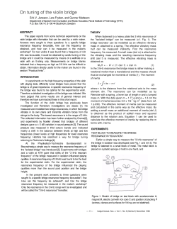 On tuning of the violin bridge