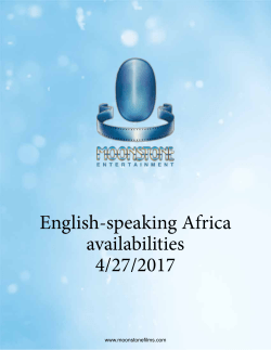 English-speaking Africa availabilities 4/27/2017