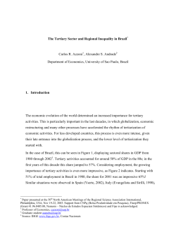 The Tertiary Sector and Regional Inequality in Brazil