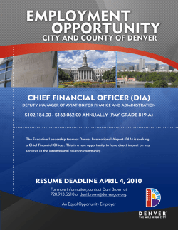chief financial officer (dia) - Airports Council International