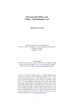 Bureaucratic Politics and China`s Anti