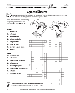 Agree to Disagree