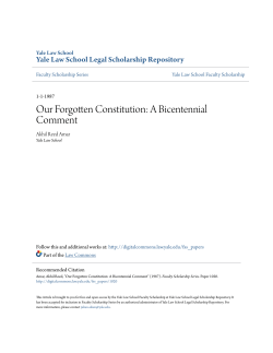 Our Forgotten Constitution - Yale Law School Legal Scholarship