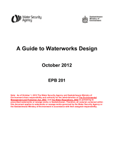 A Guide to Waterworks - Water Security Agency