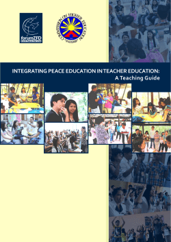 INTEGRATING PEACE EDUCATION IN TEACHER EDUCATION