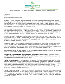 FLA Letter to Florida Congressional Representatives regarding