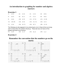 An introduction to graphing for number and algebra Answers