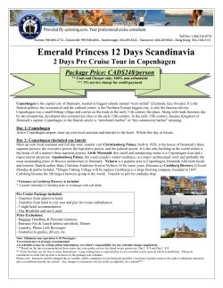 Emerald Princess 12 Days Scandinavia