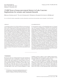 15000 Years of mass-movement history in Lake Lucerne