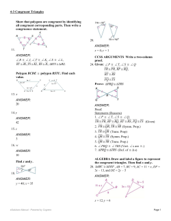 Show that polygons are congruent by identifying all