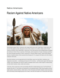 Racism Against Native Americans