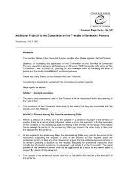 Additional Protocol to the Convention on the Transfer of