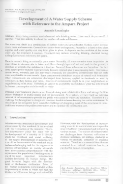 Development of A Water Supply Scheme with Reference to the