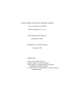 Partisanship and Judicial Decision Making in US Courts