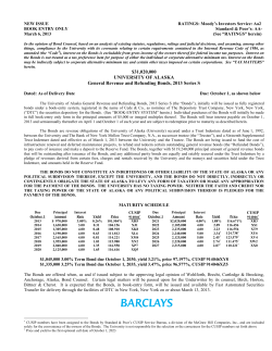 General Revenue Refunding Bonds, 2013 Series S