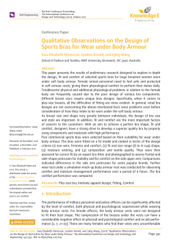 Qualitative Observations on the Design of Sports Bras for Wear