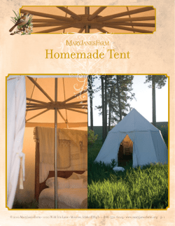 Homemade Tent Instructions, from