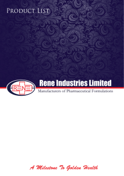 Product List - Rene Industries