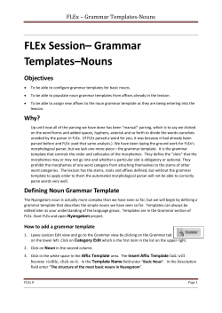 FLEx - Interlinearization