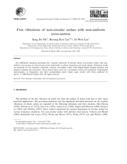Free vibrations of non-circular arches with non-uniform cross