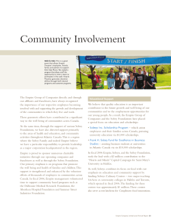 Community Involvement - Empire Company Limited