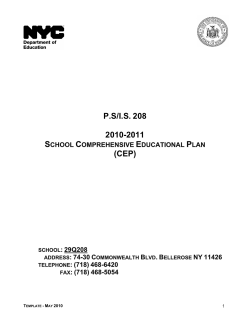 PS/IS 208 2010-2011 (CEP) - New York City Department of Education