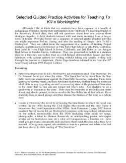 Selected Guided Practice Activities for Teaching To Kill a Mockingbird