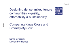 Minutes - Appendix 4 - David Birkbeck Presentation