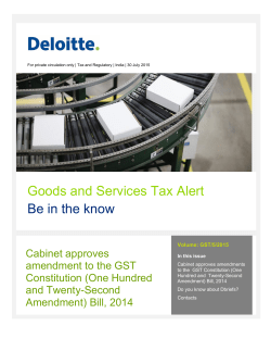 Cabinet approves amendment to the GST Constitution