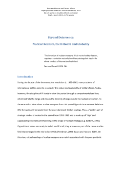 Nuclear Realism, the H-Bomb and Globality
