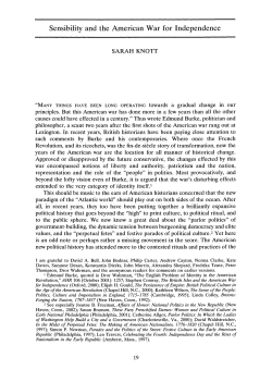 Sensibility and the American War for Independence