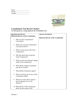 Constitution Test Review Packet